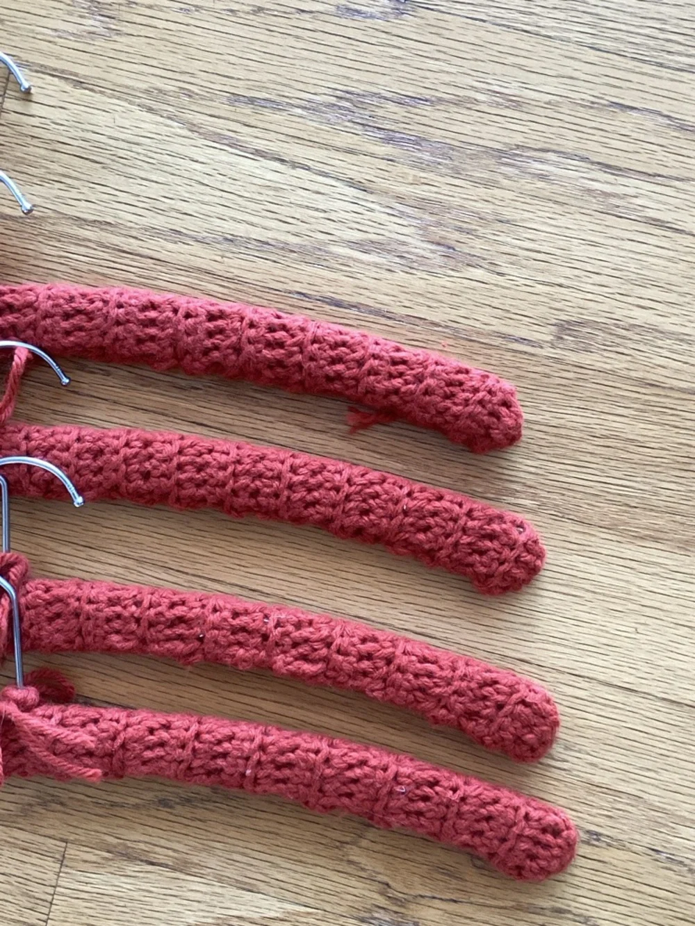 Vintage Hand-Crocheted Hangers - Set of 4